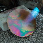 Charlotte Tollyfield at work in her studio at Yorkshire Art Space’ Persistence Works in Sheffield 2017 